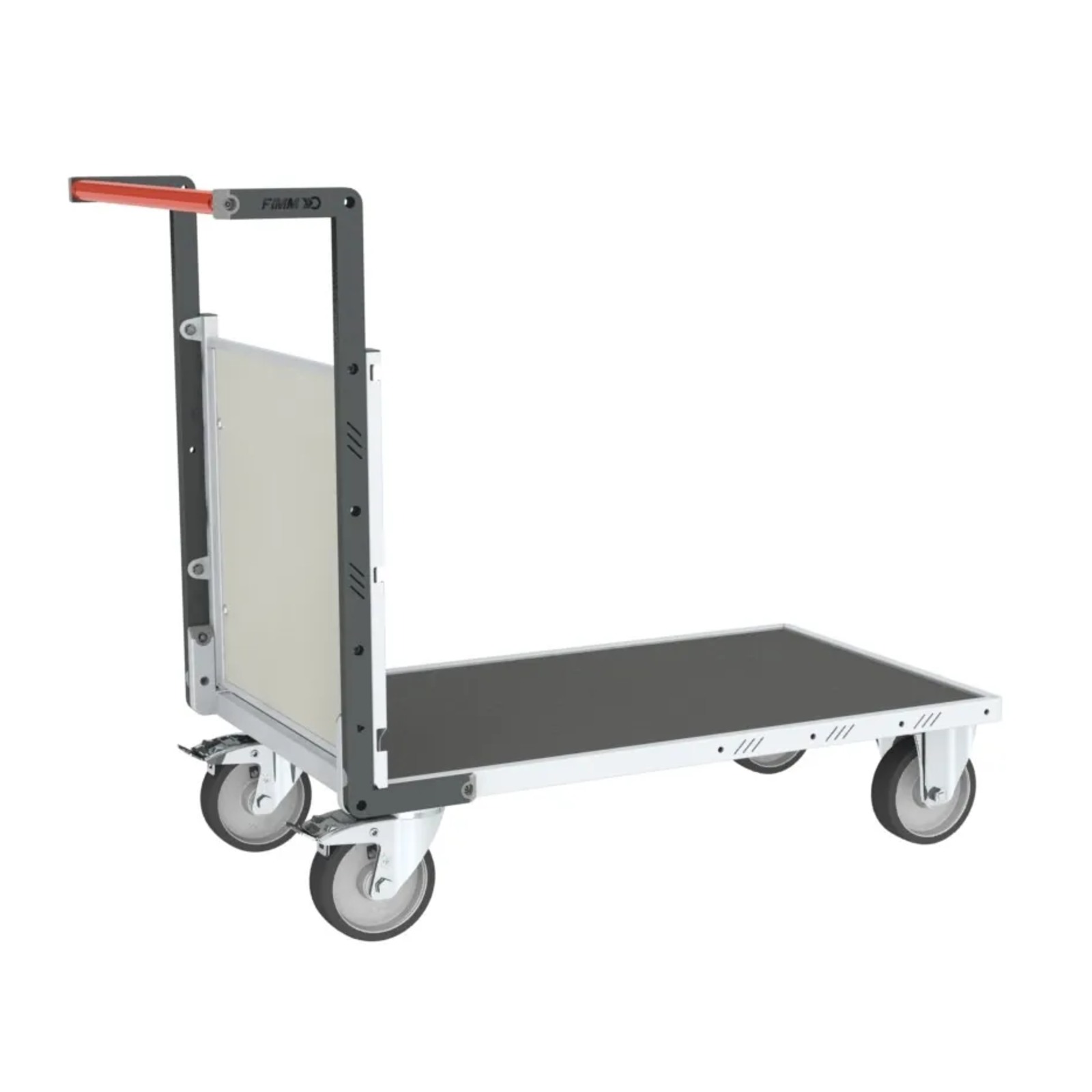 Chariot modulaire - 1 dossier + plateau bois avec tapis caoutchouc 500 kg - FIMM - 806724691