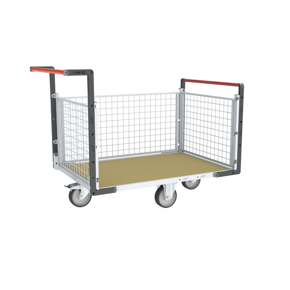 Chariot 2 dossiers + 1 ridelle et plateau bois 1200x800 mm 500 kg - FIMM - 806724744
