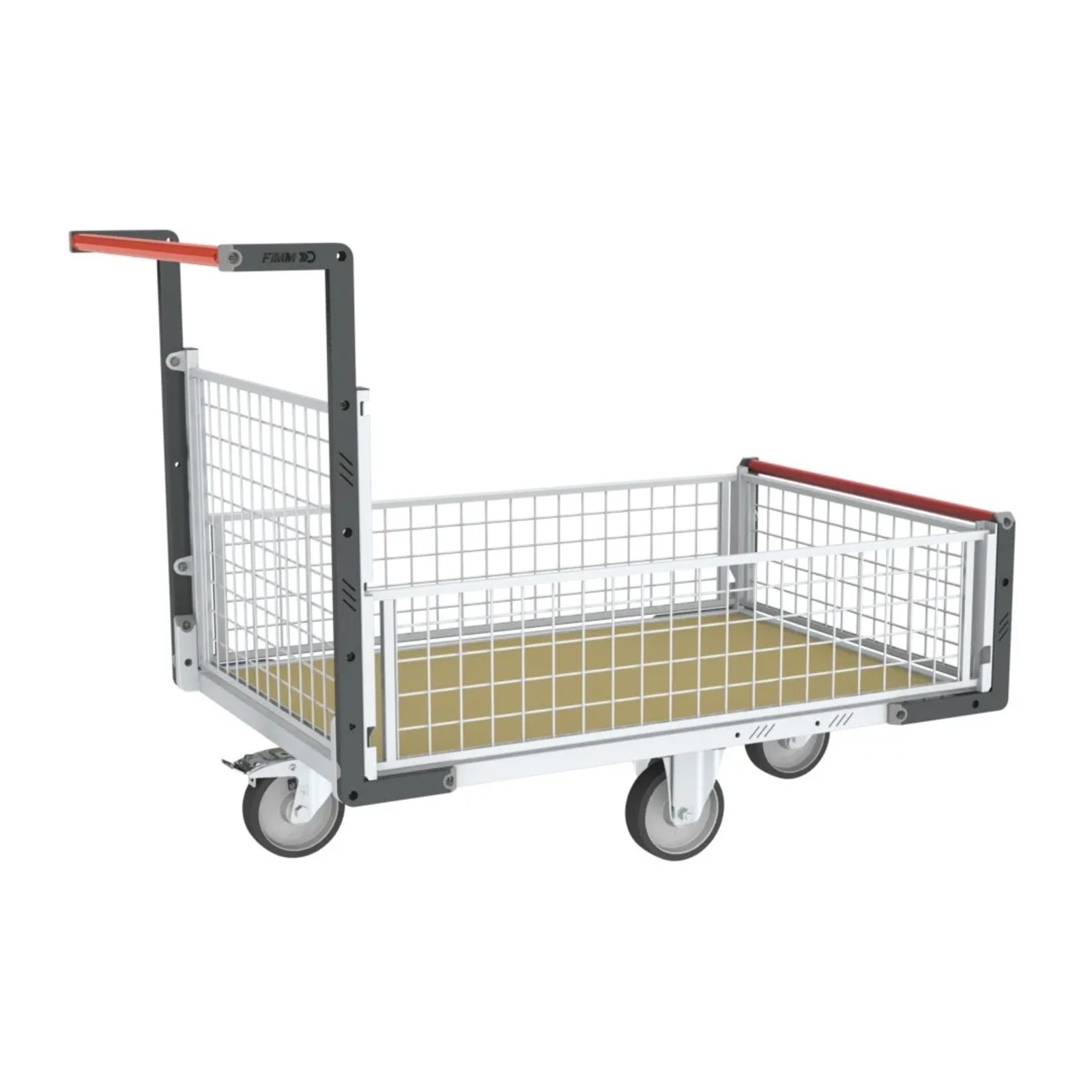 Chariot 1 dossier et 3 demi-ridelles et plateau 1200x800 mm 500 kg - FIMM - 806724746
