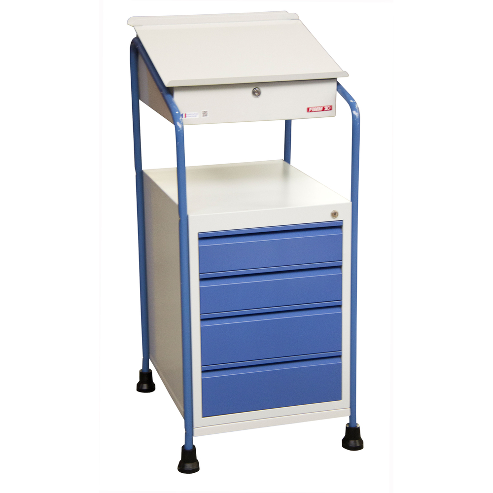 Pupitre atelier bloc 4 tiroirs 4 patins caoutchouc FIMM - 820008489