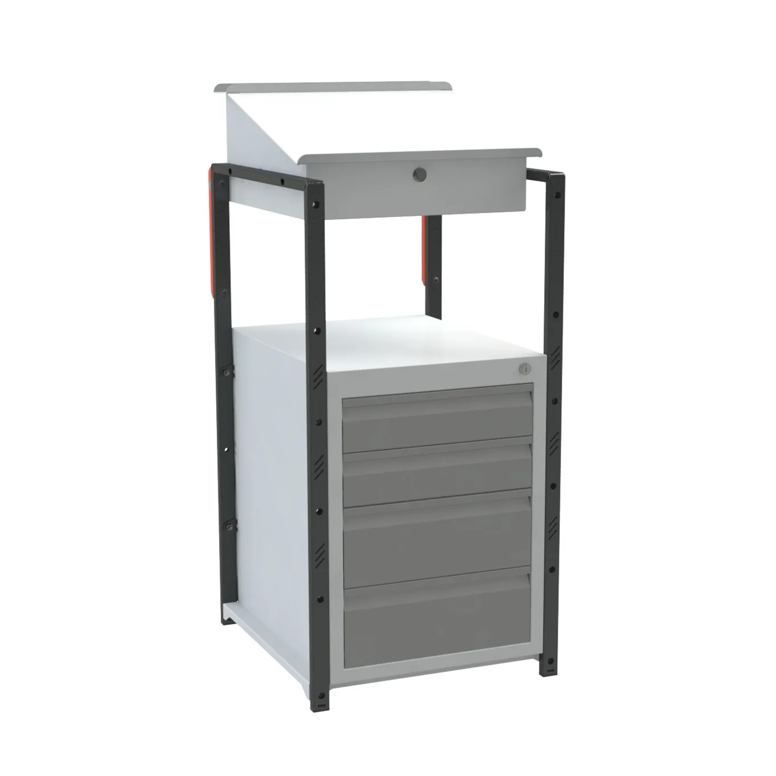 Pupitre atelier bloc 4 tiroirs 4 patins caoutchouc FIMM - 820008489