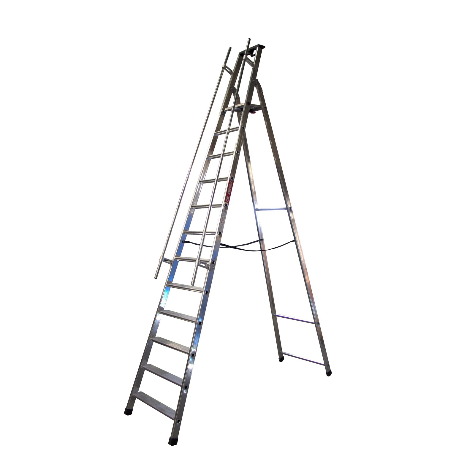 Marchepied alu 12 marches professionnel avec rampe - FIMM - 835007646