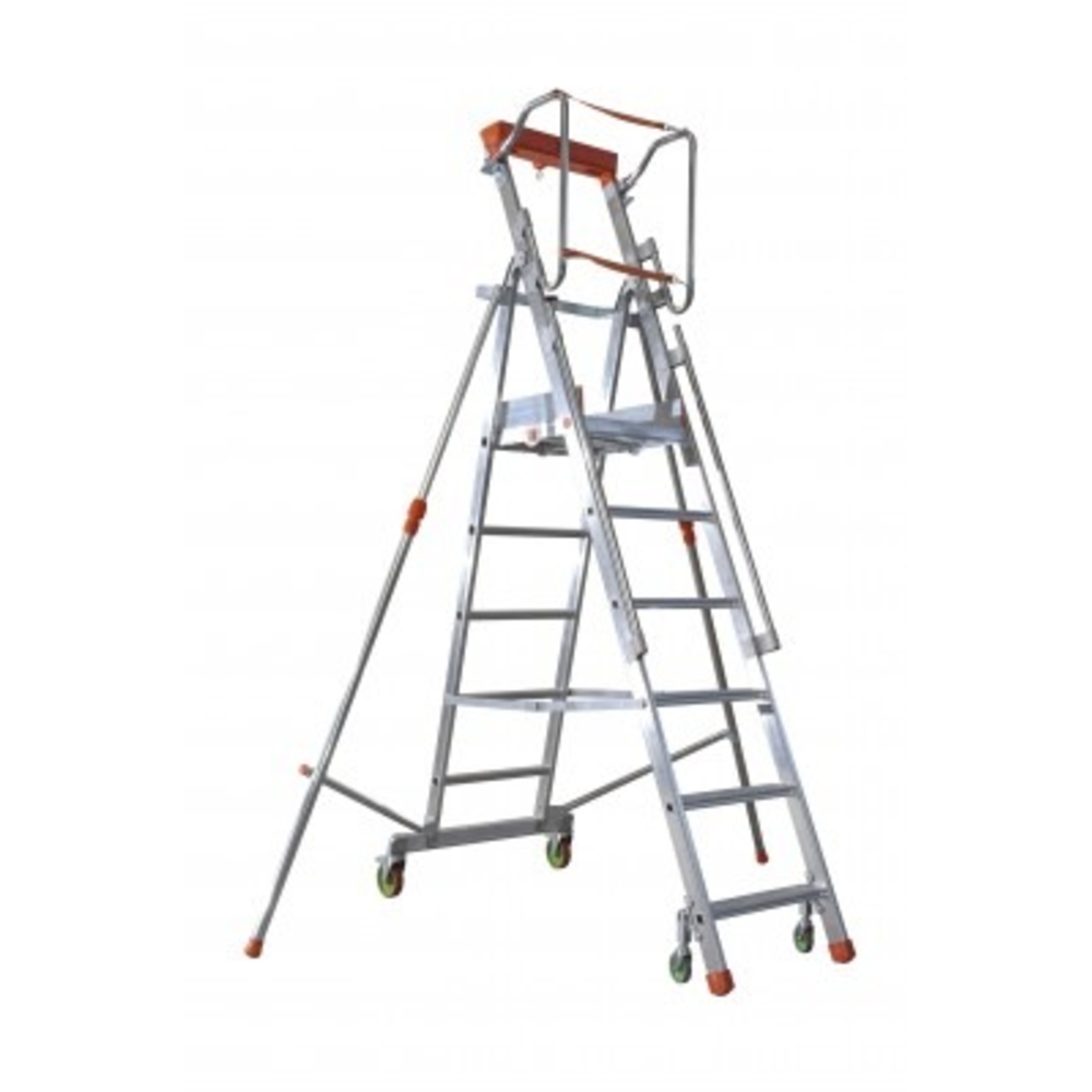 Plateforme de magasinage aluminium repliable, 11 marches, 150 kg - FIMM - 835007688
