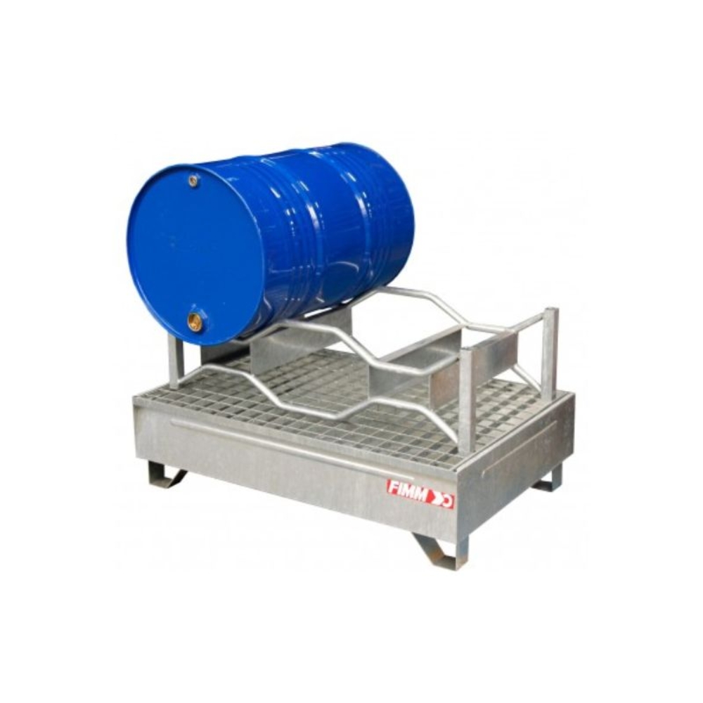 Bac de rétention 2 fûts 220 L acier galvanisé 830x1230x330 FIMM - 845006628