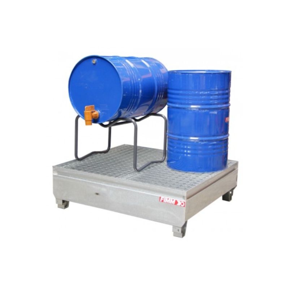 Bac de rétention 4 fûts 440 L acier galvanisé FIMM - 845006631