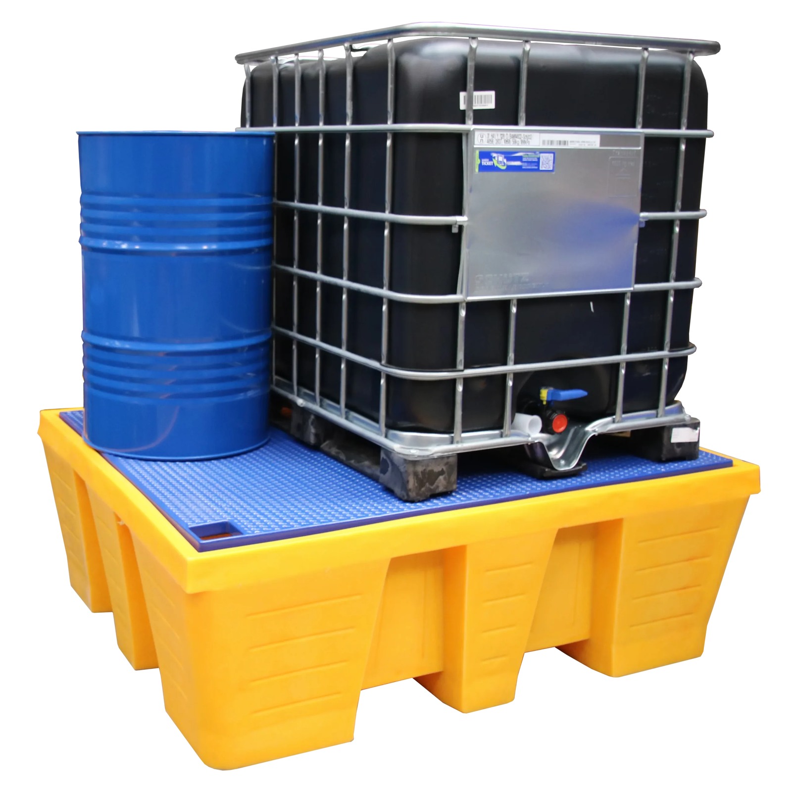 Bac PEHD 1 transicuve 1000 L caillebotis acier galvanisé FIMM - 845006636