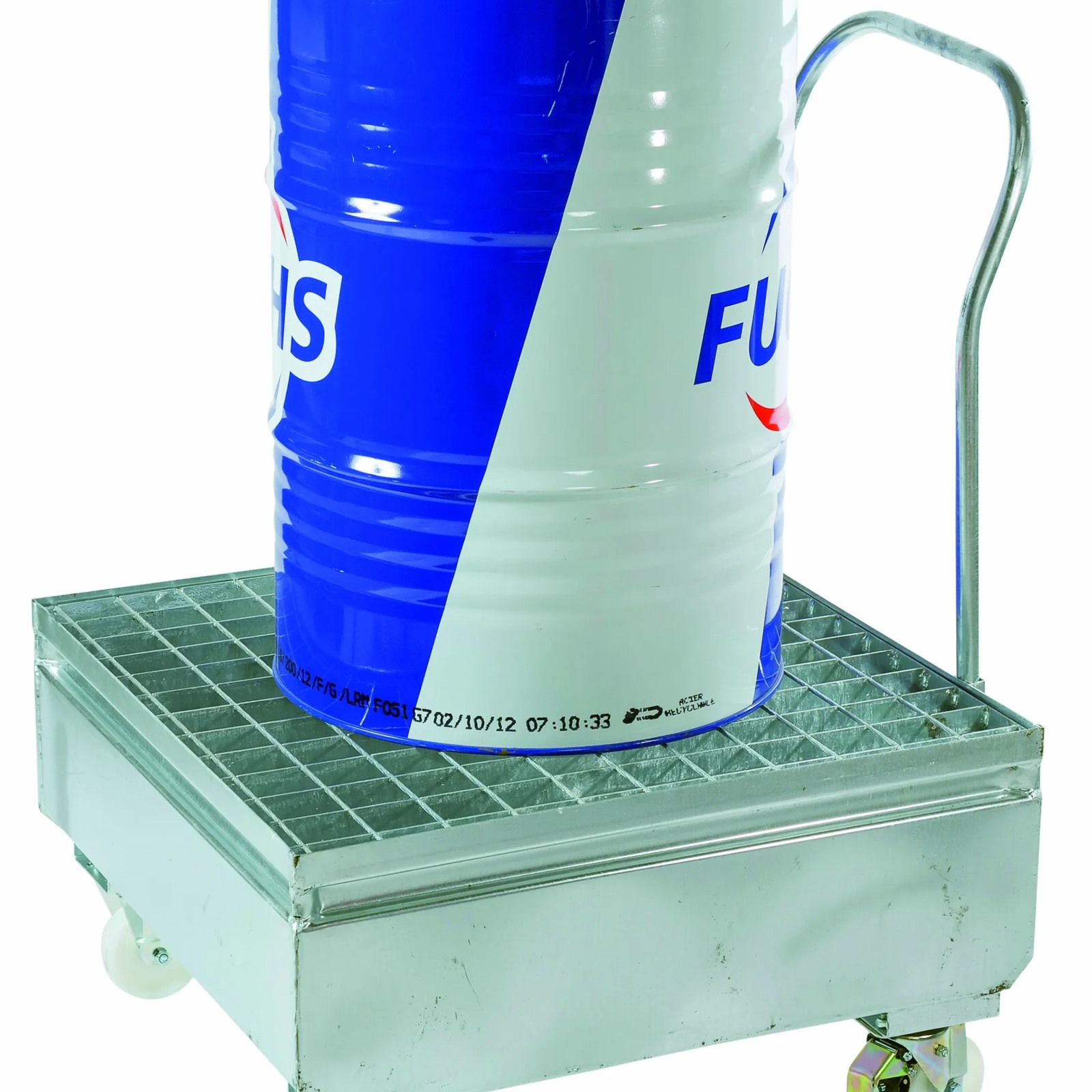 Chariot rétention 1 fût 220 L acier galvanisé 870x870x500 FIMM - 845006638