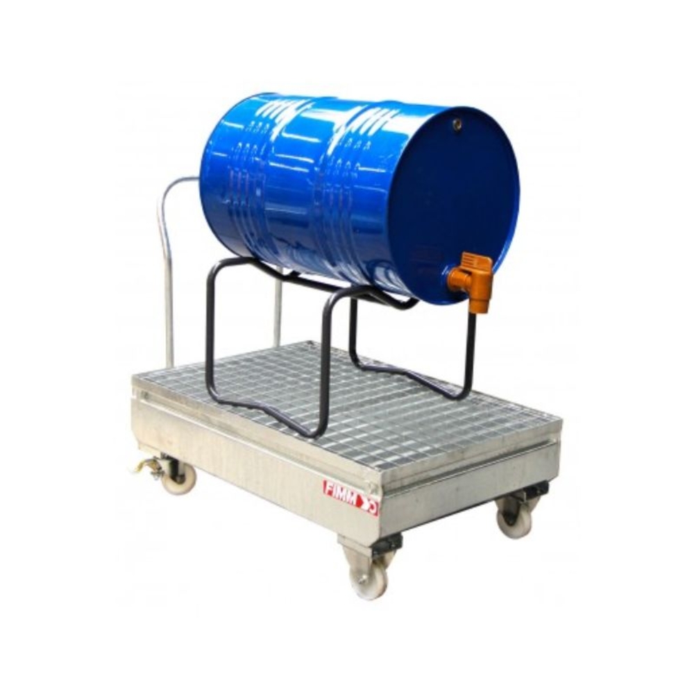 Chariot rétention 2 fûts 220 L acier galvanisé 1275x840x435 FIMM - 845006639
