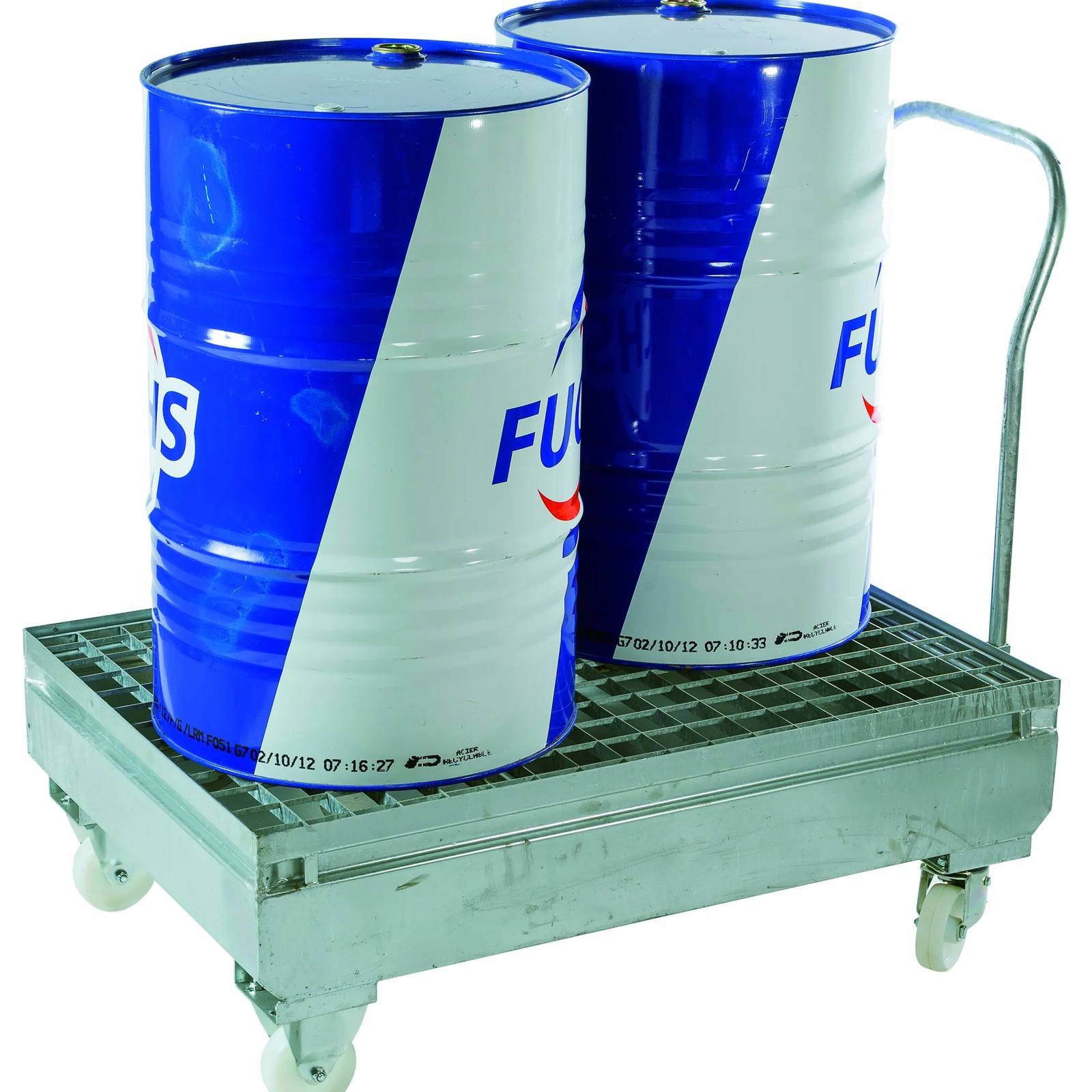 Chariot rétention 2 fûts 220 L acier galvanisé 1275x840x435 FIMM - 845006639