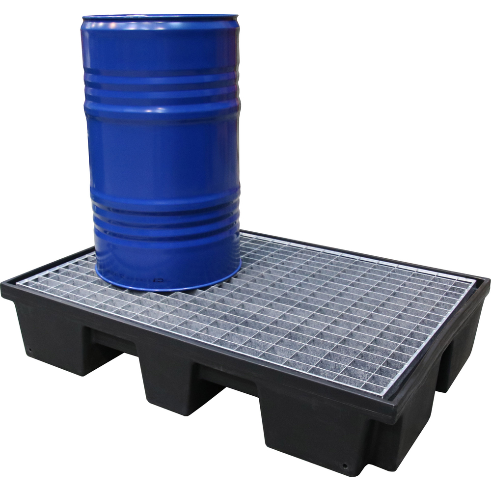 Bac PE recyclé 2 fûts 120 L caillebotis pehd FIMM - 845006657