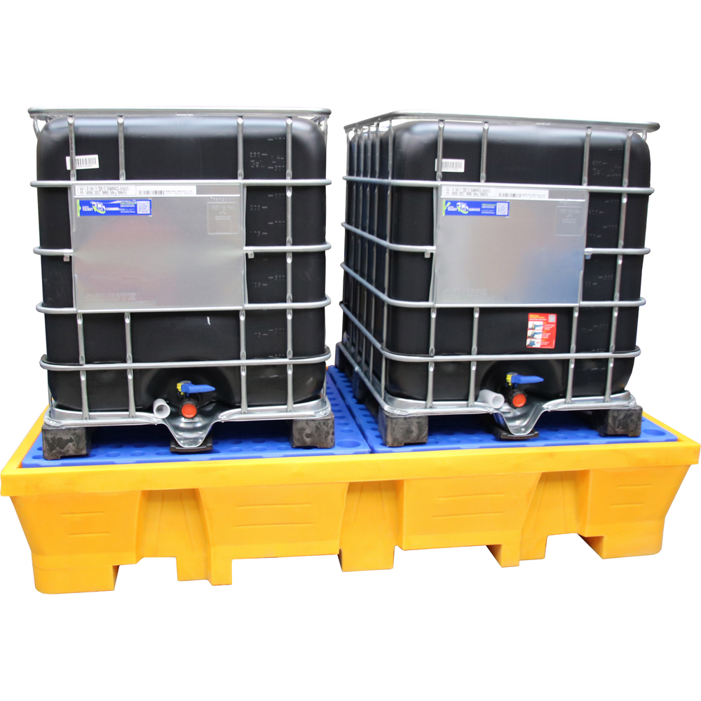 Bac PEHD 2 transicuves 1050 L caillebotis acier galvanisé FIMM - 845009501