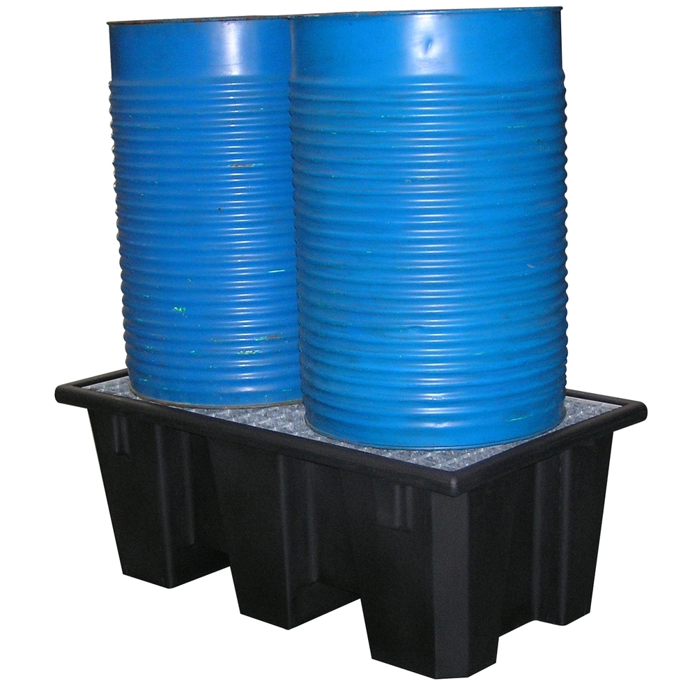 Bac PE recyclé 2 fûts 220 L caillebotis acier galvanisé FIMM - 845009504