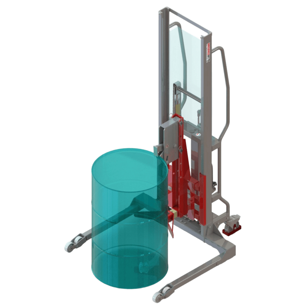 Gerbeur Levfix à levée manuelle avec pince automatique 1 fût 350 kg - FIMM - 845010475