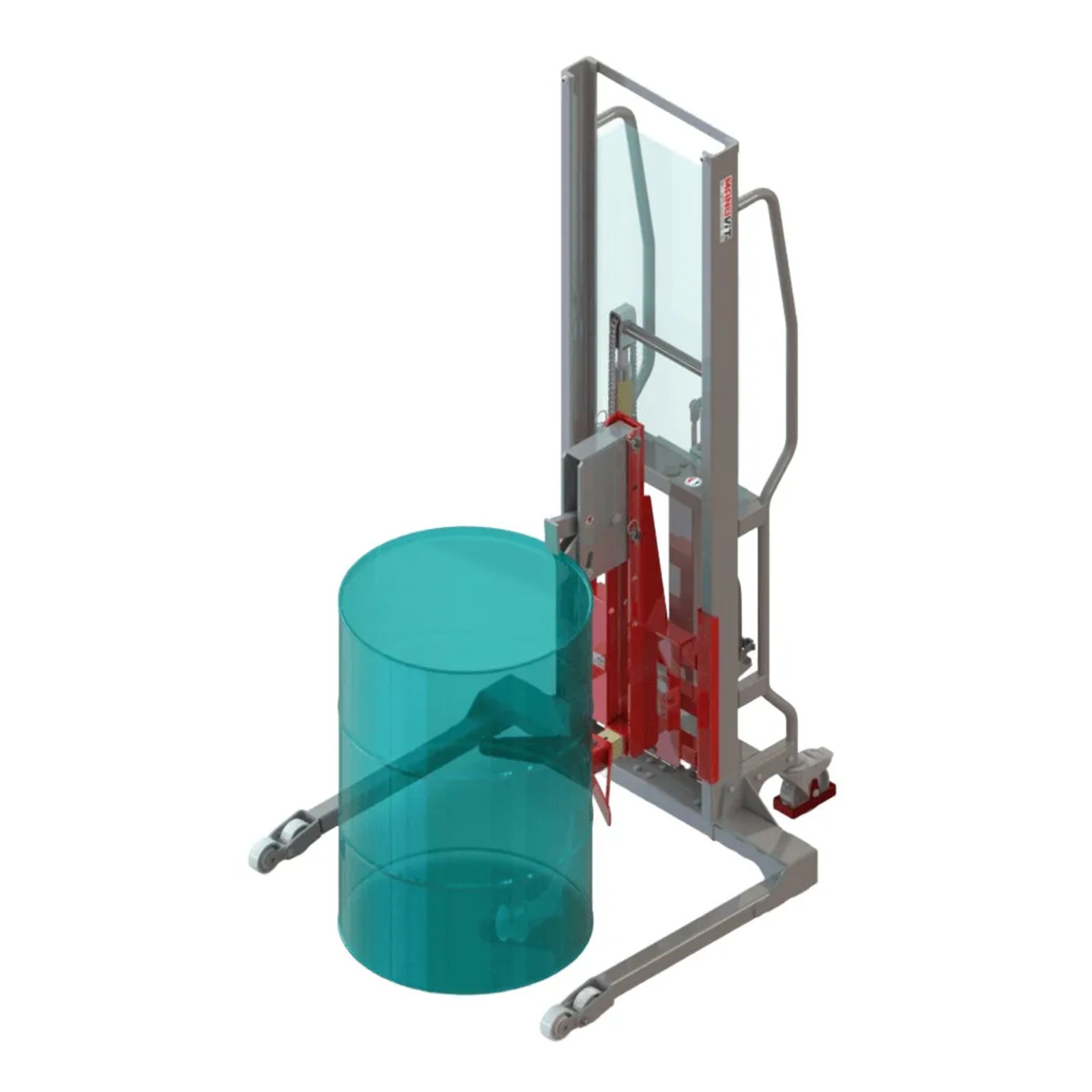 Gerbeur Levfix à levée manuelle avec pince automatique 1 fût 350 kg - FIMM - 845010475