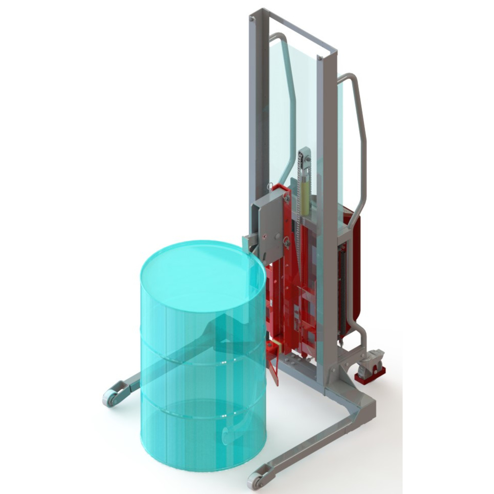 Gerbeur Levfix à levée électrique avec pince automatique 1 fût 300 kg - FIMM - 845010482