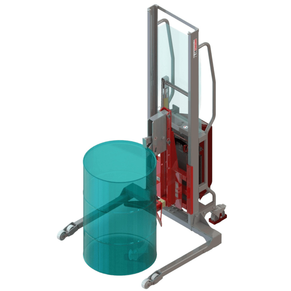 Gerbeur Levfix à levée électrique avec pince automatique 1 fût 350 kg - FIMM - 845010484