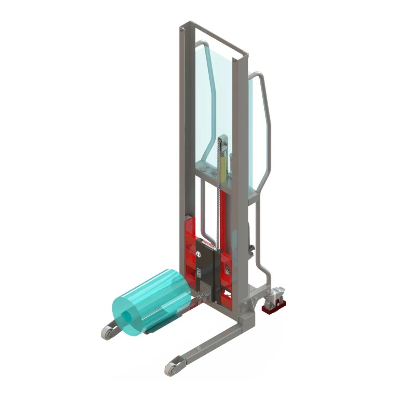 Gerbeur Levfix300 à levée manuelle avec éperon à galet avec plateau V, 100 kg - FIMM - 855000965