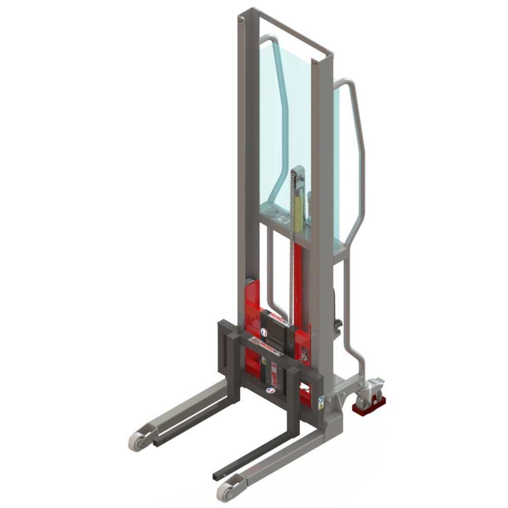 Gerbeur Levfix300 à levée manuelle avec fourches coulissantes, 200 kg - FIMM - 855000966