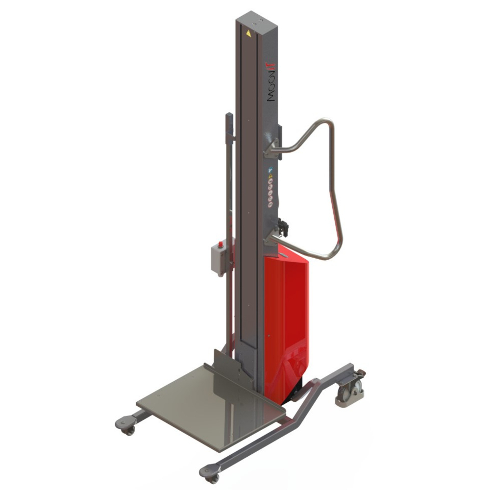 Gerbeur Moovit à levée électrique avec plateau inox à niveau constant - 80 kg - FIMM - 855000985