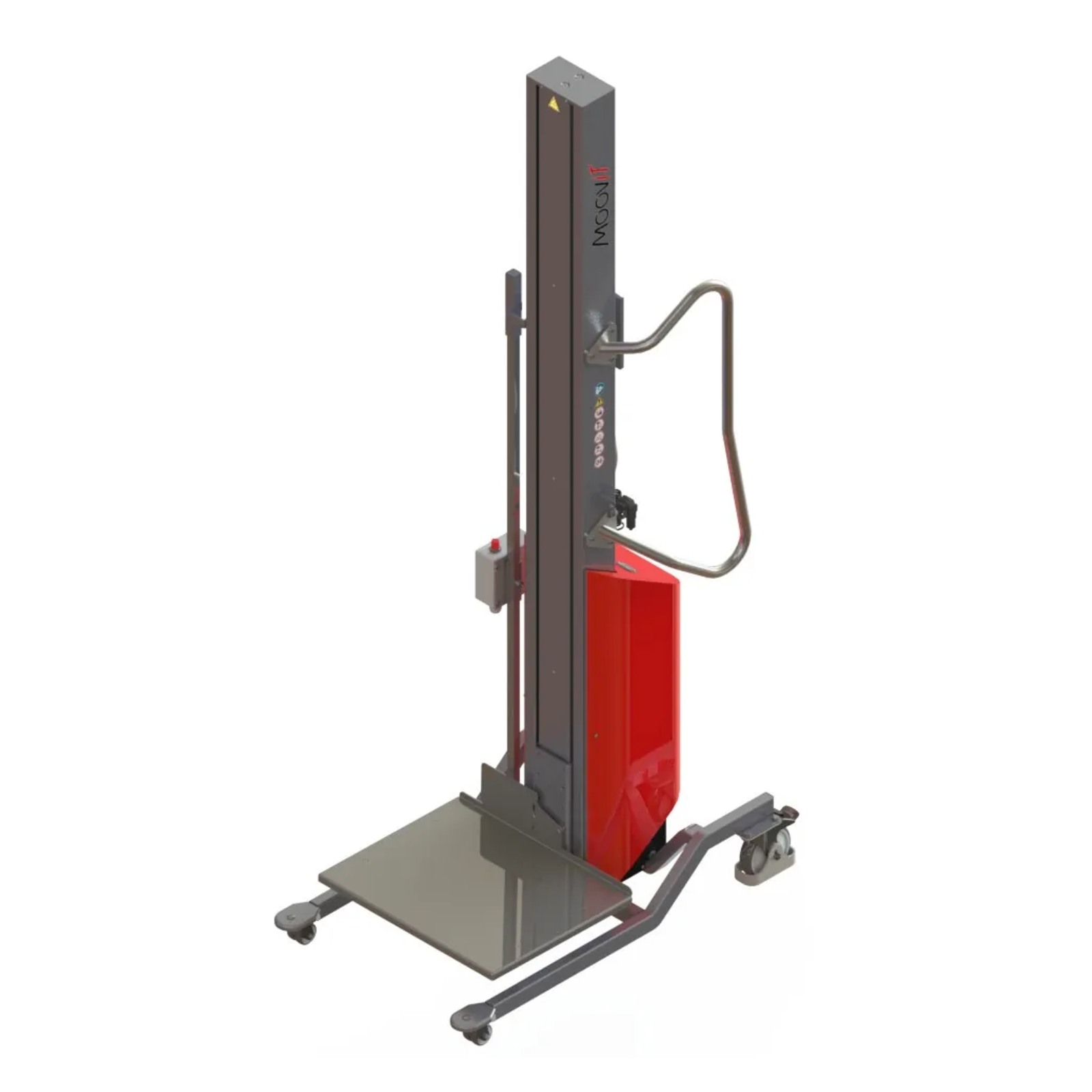 Gerbeur Moovit à levée électrique avec plateau inox à niveau constant - 80 kg - FIMM - 855000985