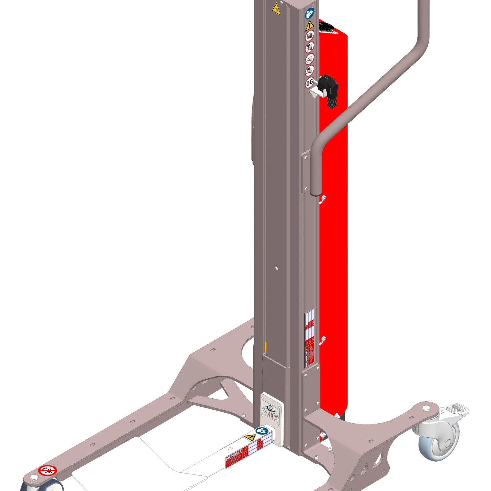 Gerbeur monomât Astair - levée 900 mm avec accessoire éperon à galet et plateau V 30 kg - FIMM - 855000995