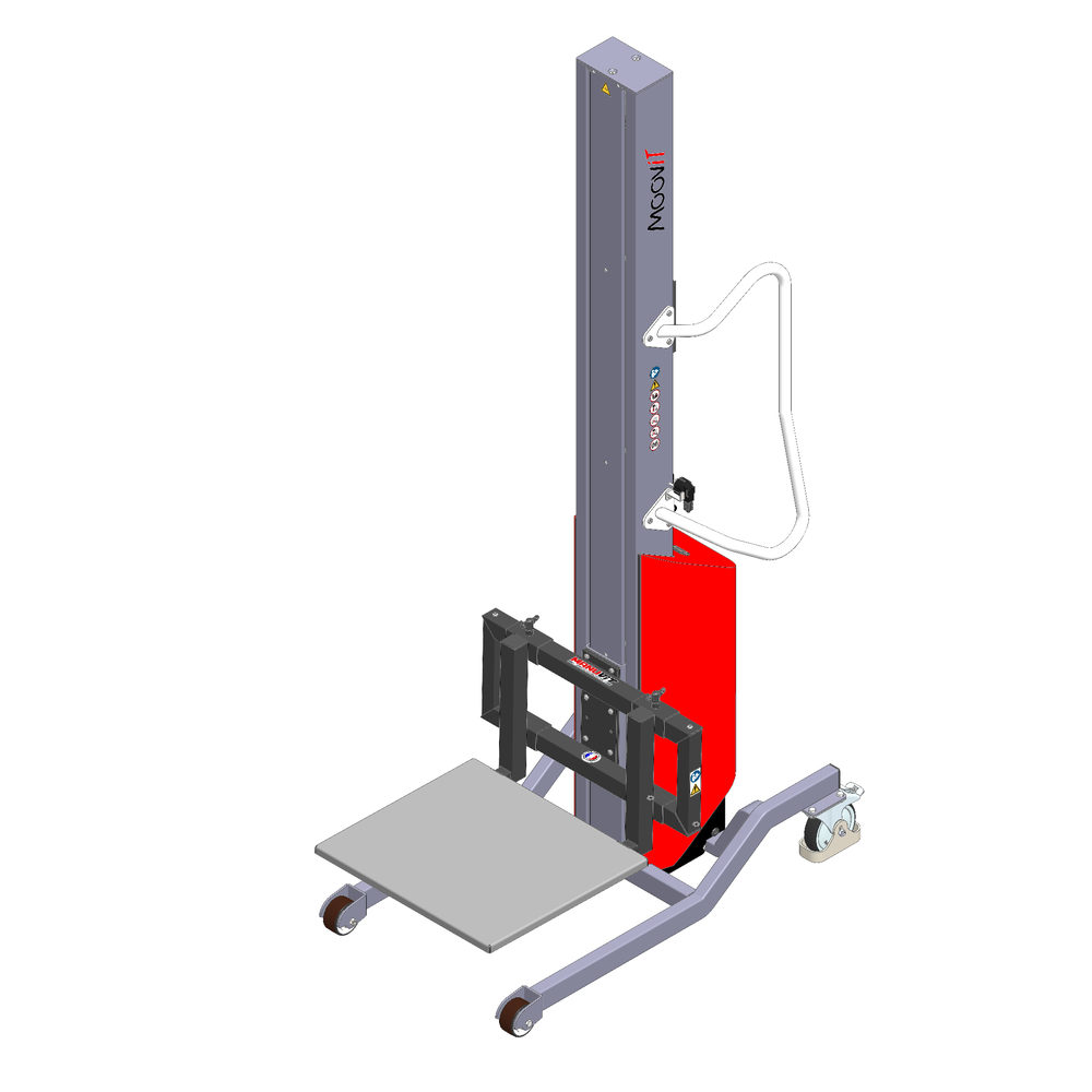 Gerbeur Moovit à levée électrique avec fourches coulissantes et plateau 2 positions - 150 kg - FIMM - 855000998