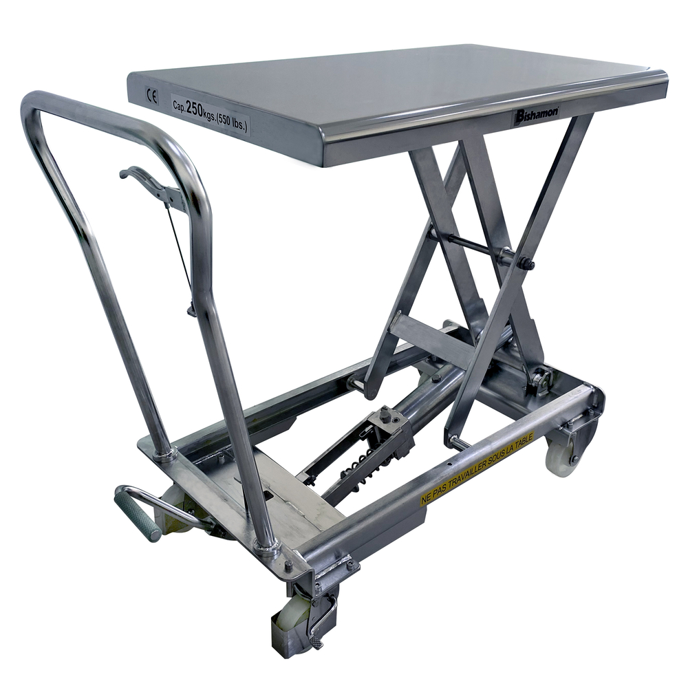 Table élévatrice Bishamon 250 kg simple ciseaux inox 304 FIMM - 855007646
