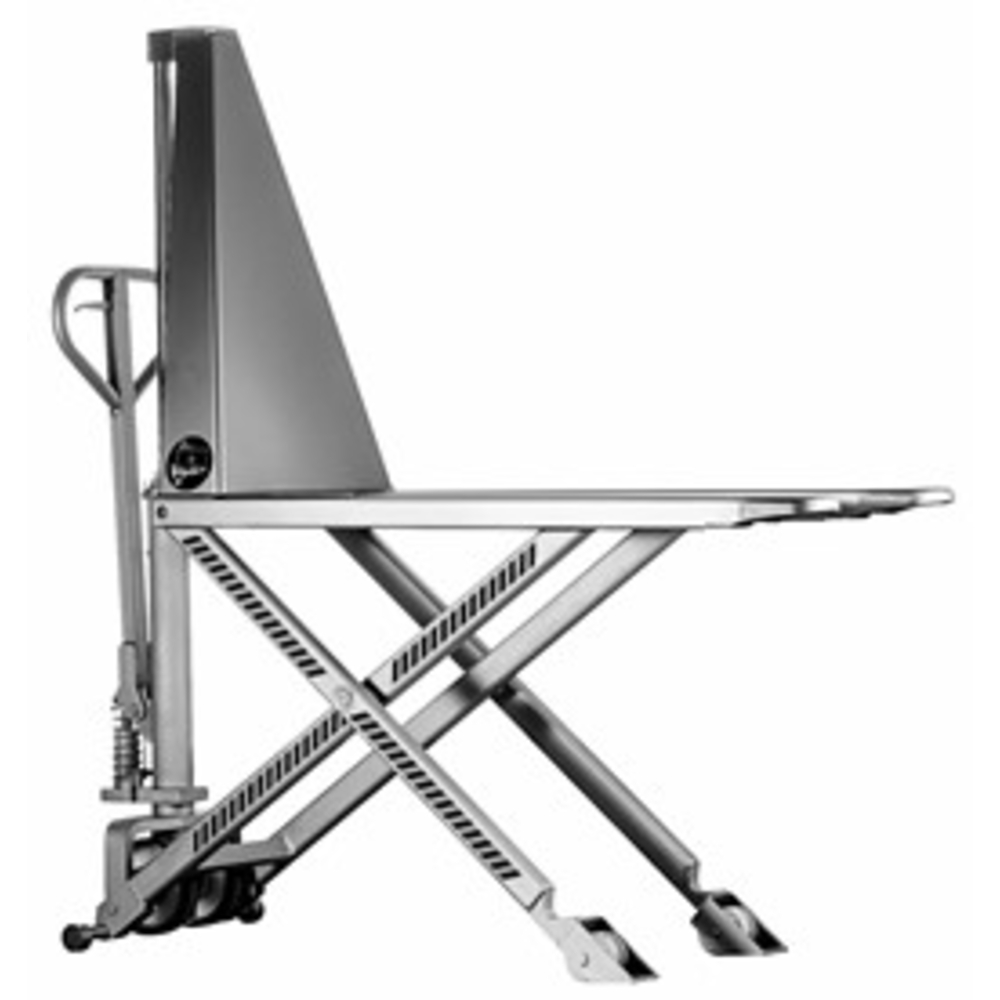 Transpalette haute levée manuel 1000 kg semi inox fourche 1200 mm FIMM - 855010418