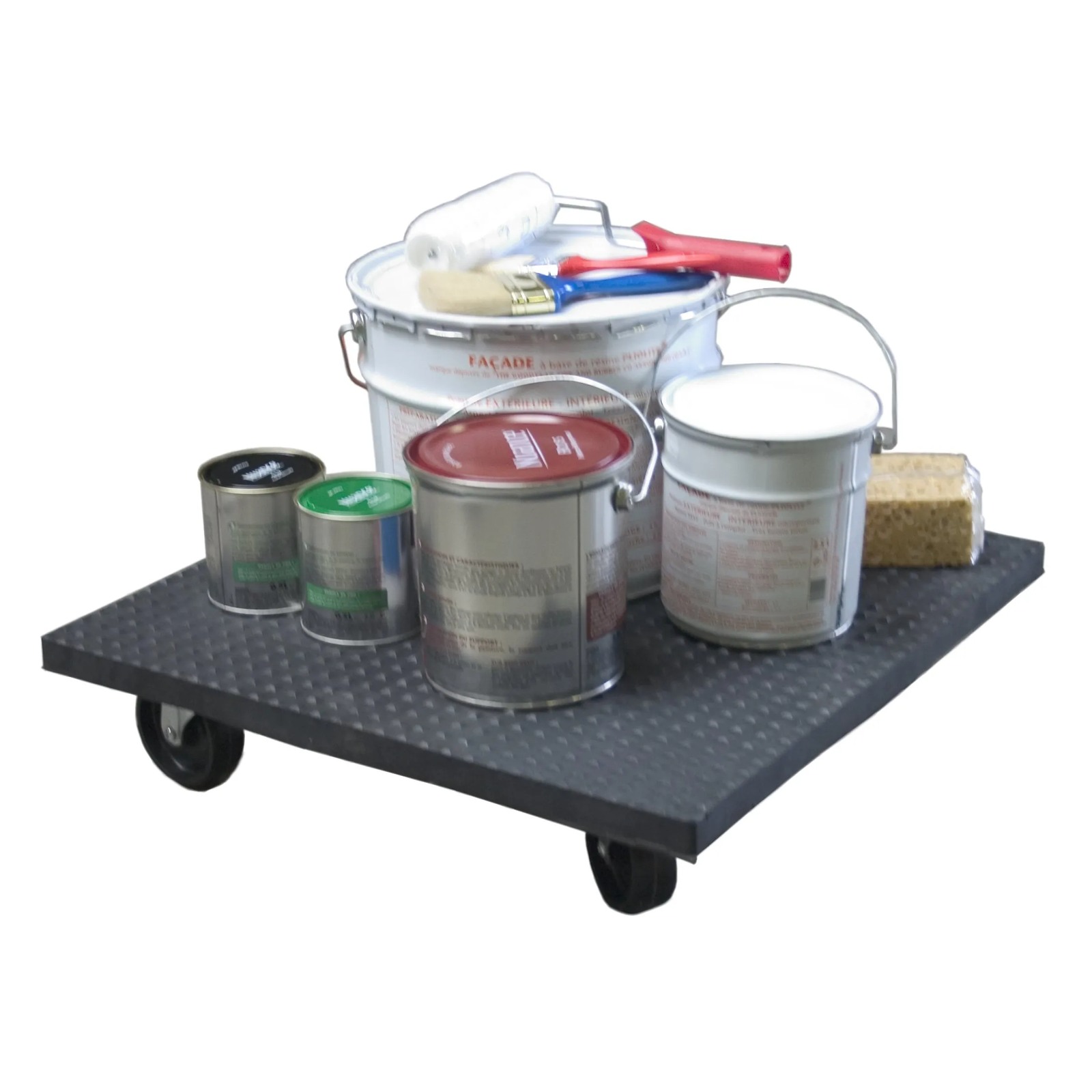 Plateau roulant 350 kg bois enrobé caoutchouc 600 x 600 mm FIMM - 860000322