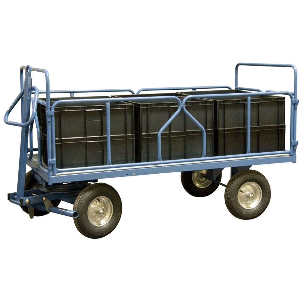 Remorque 1000 kg 2000x1000 mm 2 dossiers + 2 ridelles tube FIMM - 870007138