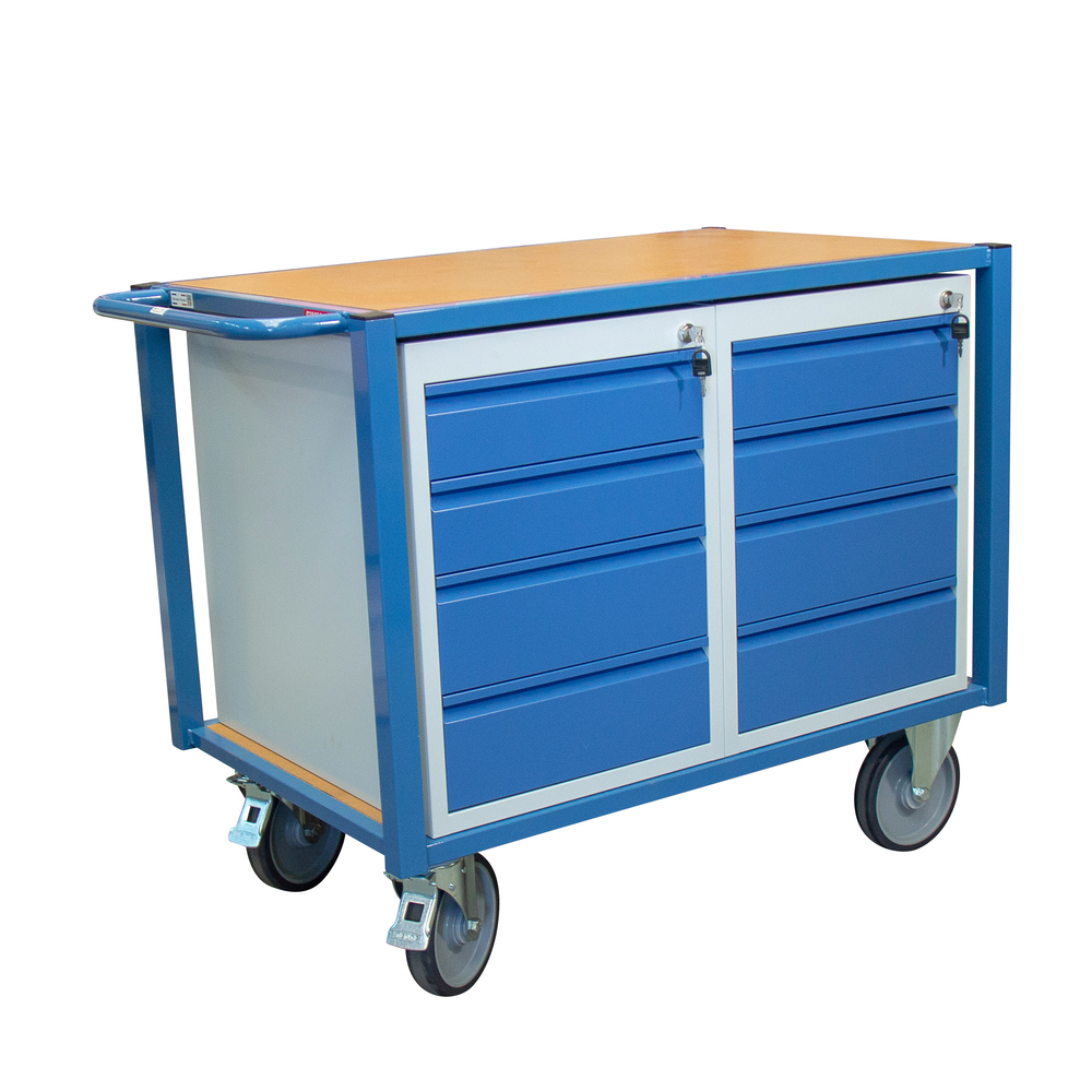 Servante 500 kg 2 plateaux 1060x680 mm 2 blocs tiroirs FIMM - 880002990