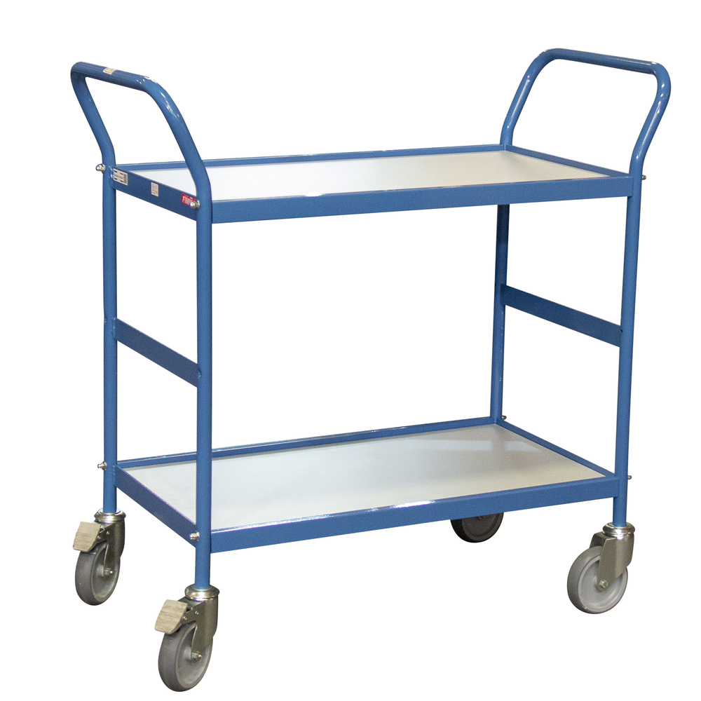 Servante 150 kg 2 plateaux 780x420 mm mélaminé gris FIMM - 880006038