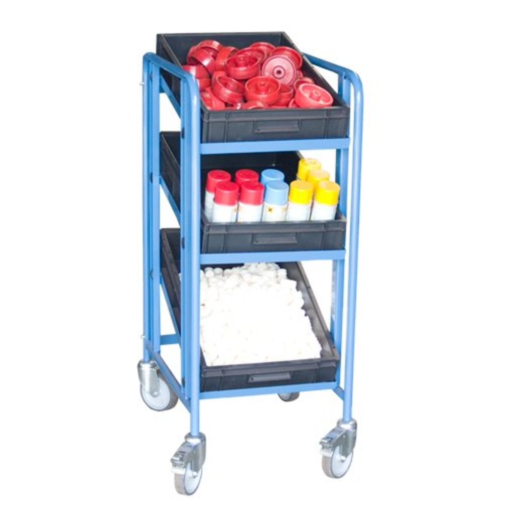 Servante plateau inclinable 3 plateaux tôle+bacs 400x600mm FIMM - 880006501