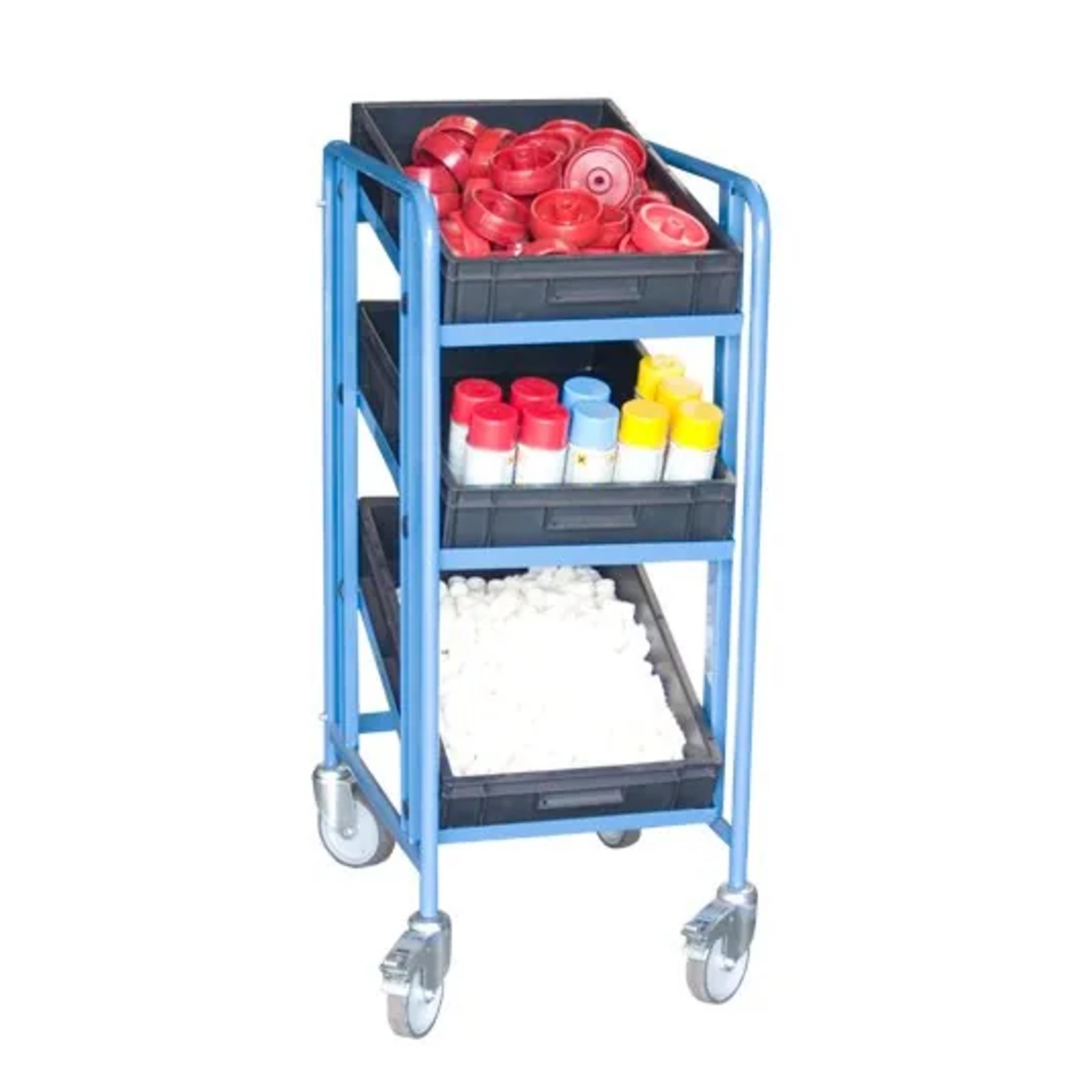 Servante plateau inclinable 3 plateaux tôle+bacs 400x600mm FIMM - 880006501
