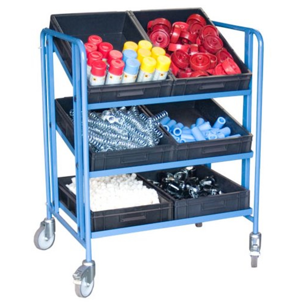 Servante plateau inclinable 3 plateaux tôle + 6 bacs FIMM - 880006502