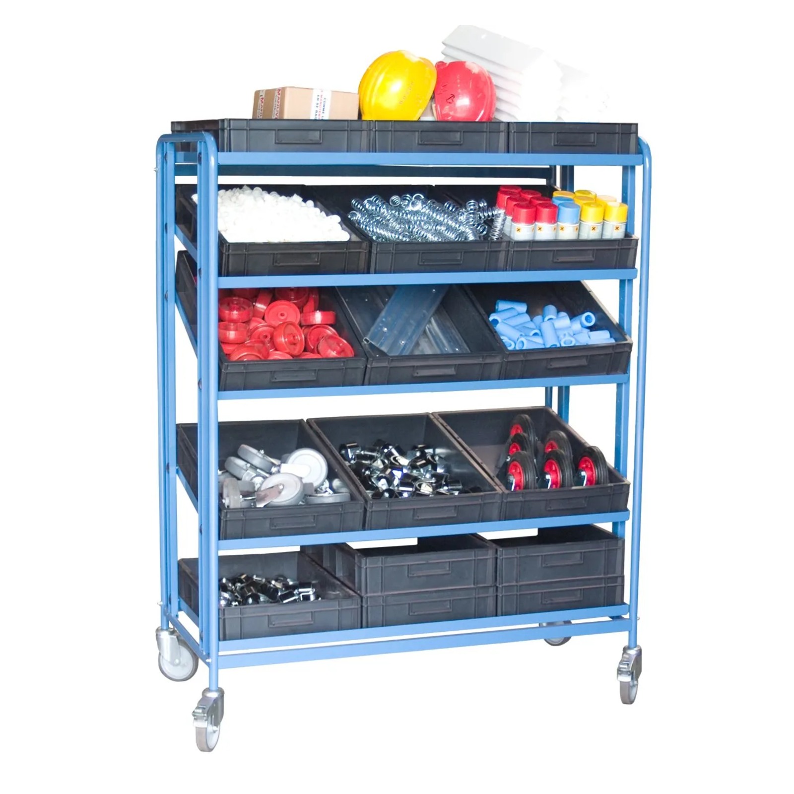 Servante plateau inclinable 5 plateaux tôle + 15 bacs FIMM - 880006503