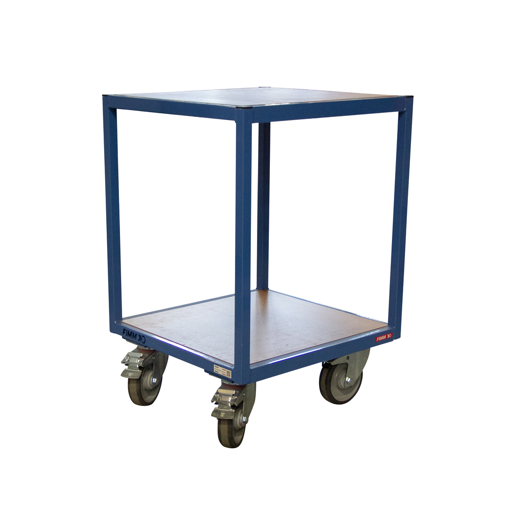 Servante 400 kg 2 plateaux 600x600 mm bois médium FIMM - 880010502