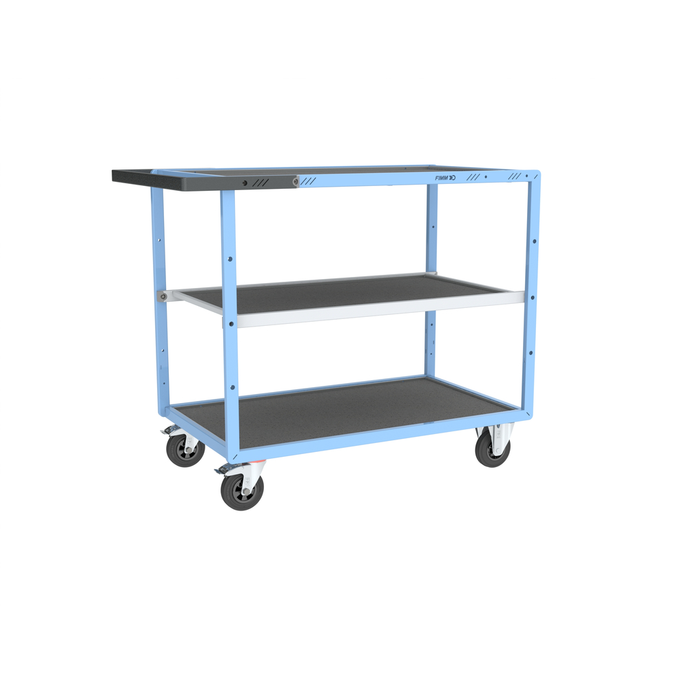 Servante mécano-soudée 3 plateaux 850x500 mm 250 kg - FIMM - 880701412