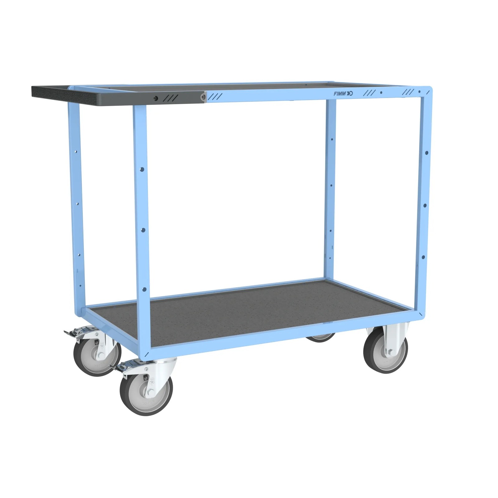 Servante mécano-soudée 2 plateaux tôle 850x500 mm 400 kg - FIMM - 880701441