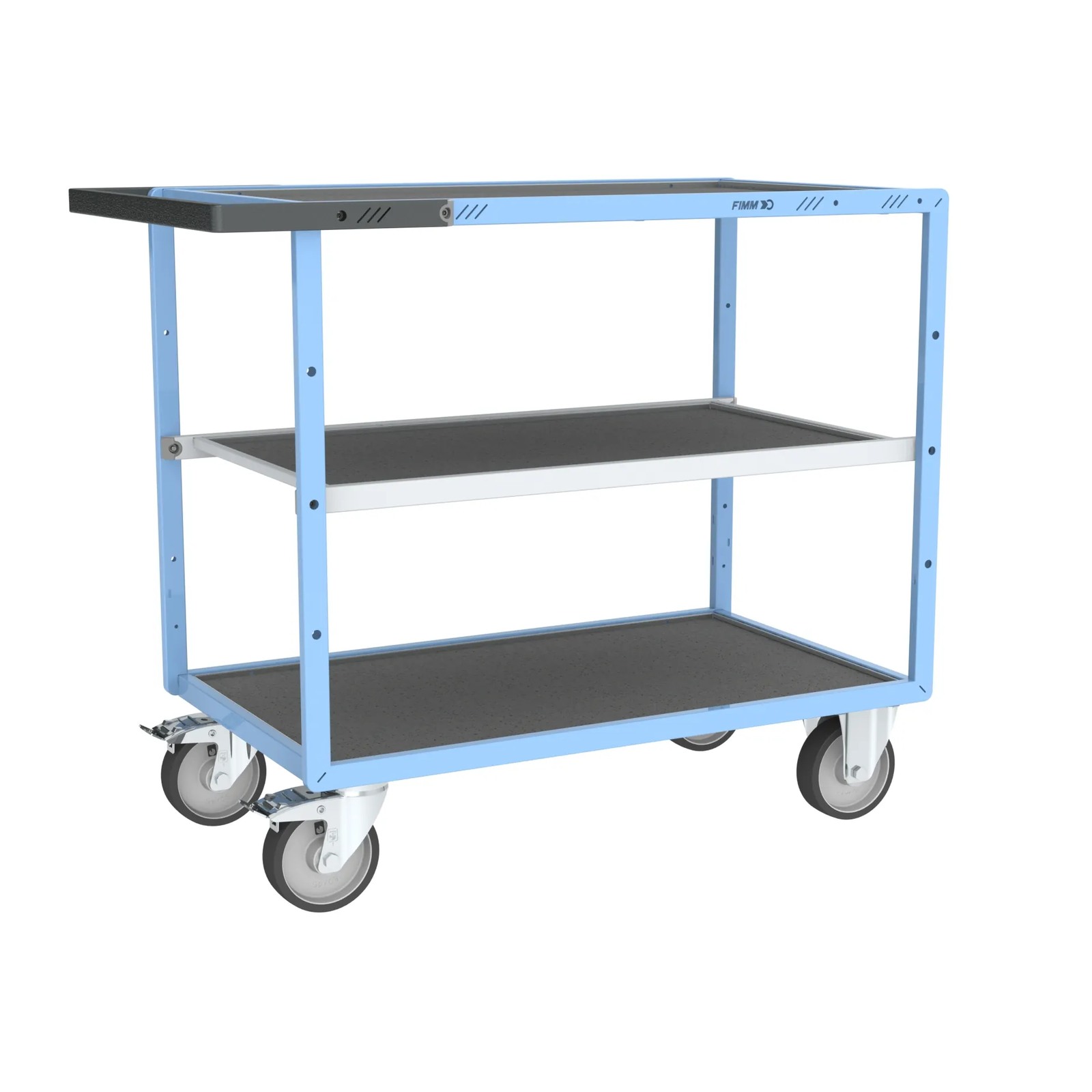Servante mécano-soudée 3 plateaux 850x500 mm 400 kg - FIMM - 880701442