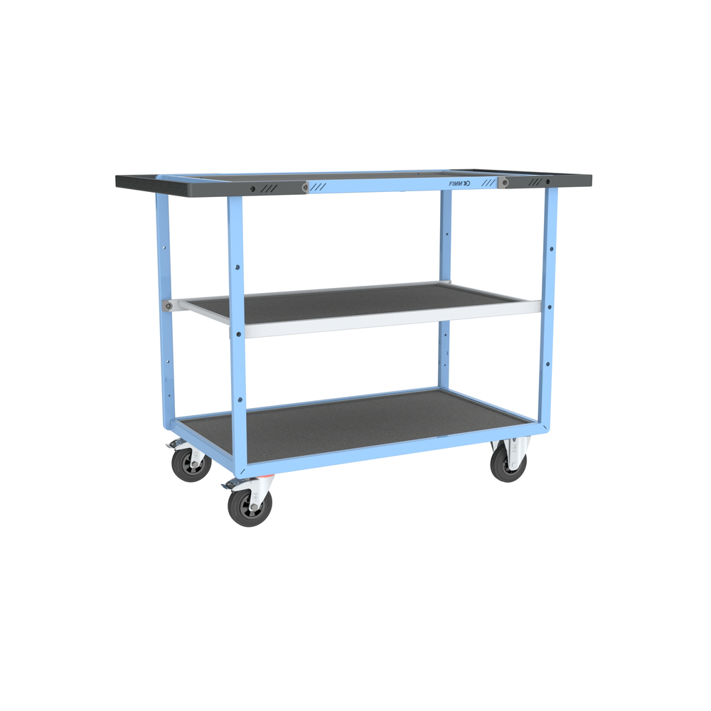 Servante mécano-soudée 3 plateaux 850x500 mm 250 kg - FIMM - 880701812