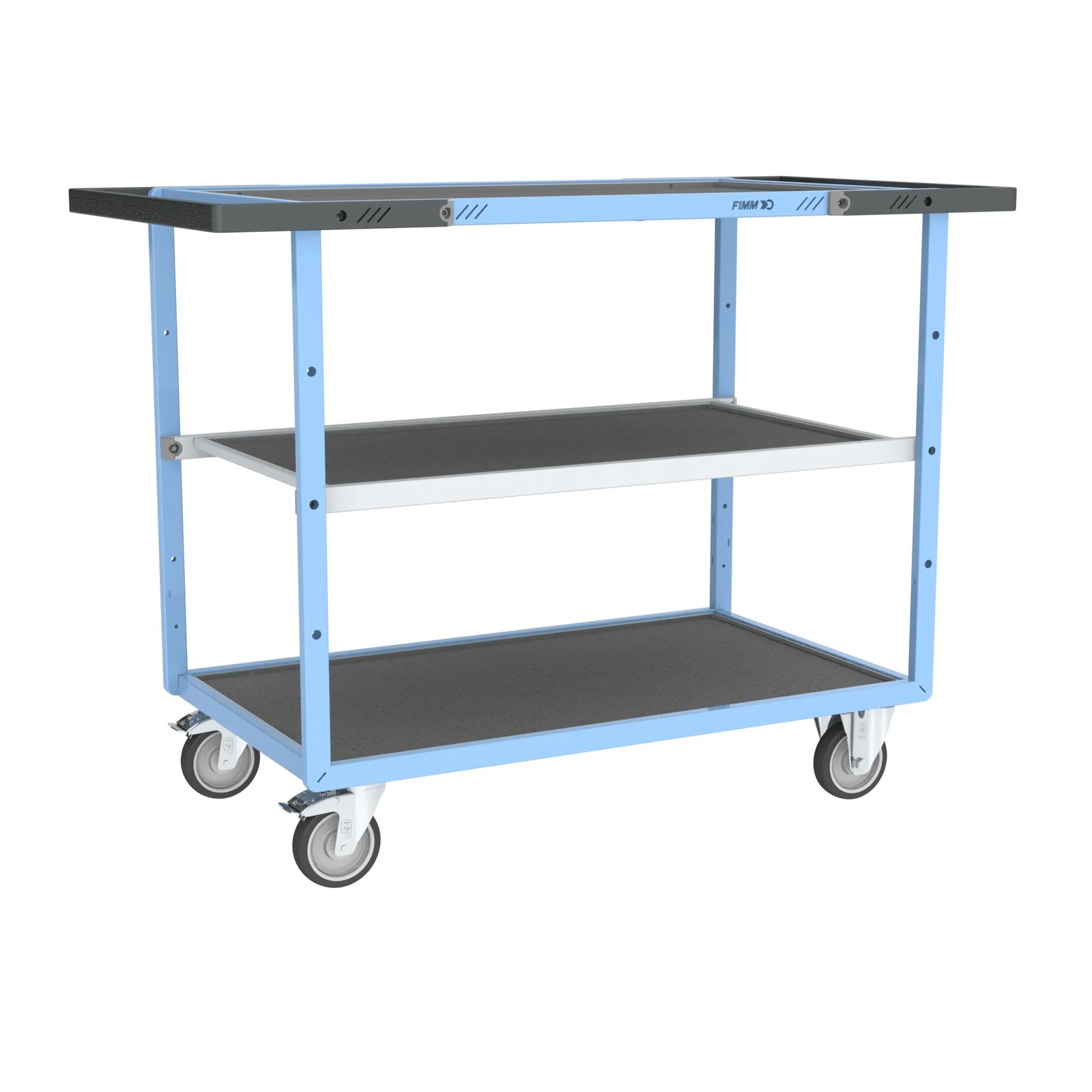 Servante mécano-soudée 3 plateaux 850x500 mm 250 kg - FIMM - 880701822