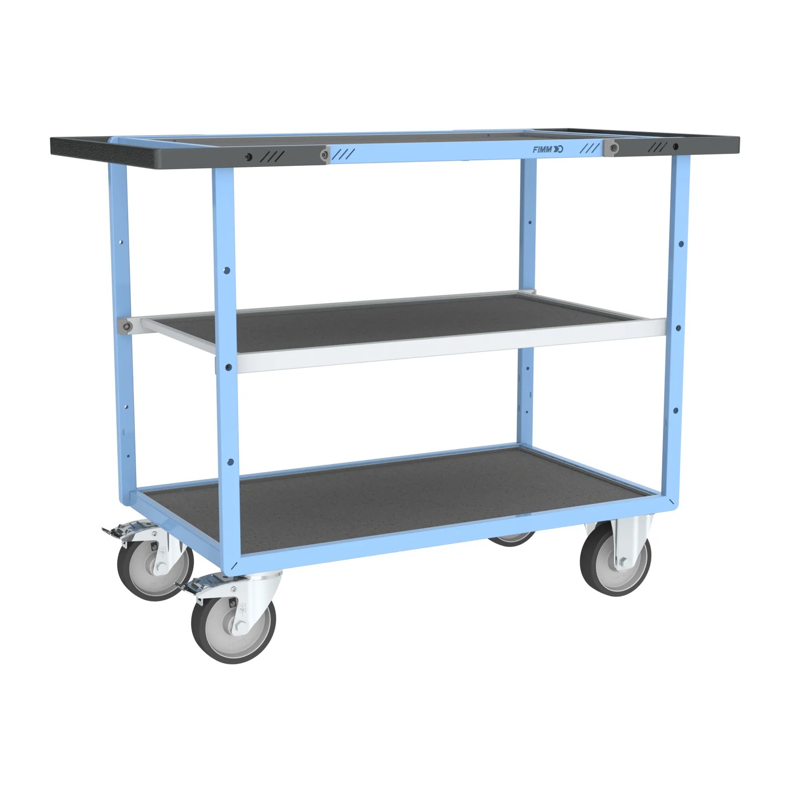 Servante mécano-soudée 3 plateaux 850x500 mm 400 kg - FIMM - 880701842