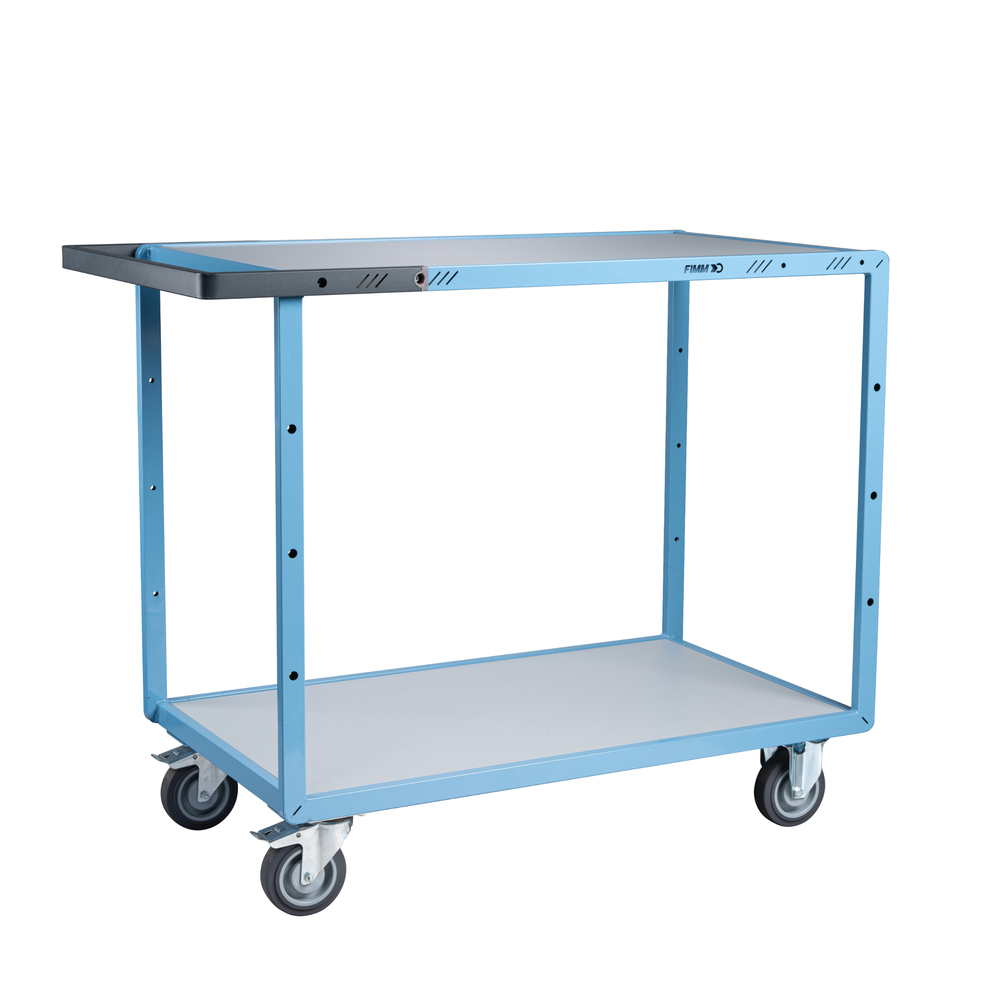 Servante mécano-soudée 2 plateaux mélaminé roues TPE 250 kg - FIMM - 880702121
