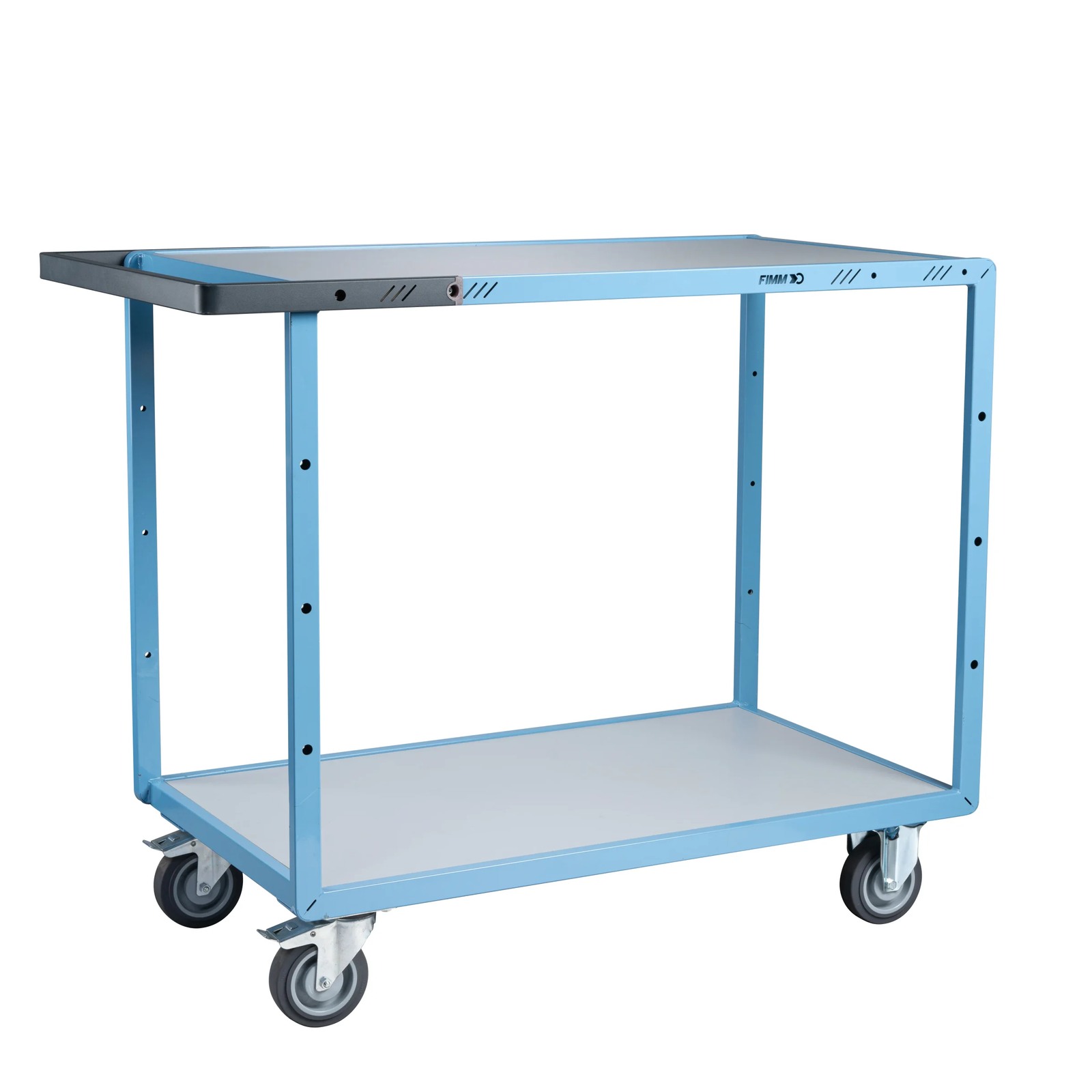 Servante mécano-soudée 2 plateaux mélaminé roues TPE 250 kg - FIMM - 880702121