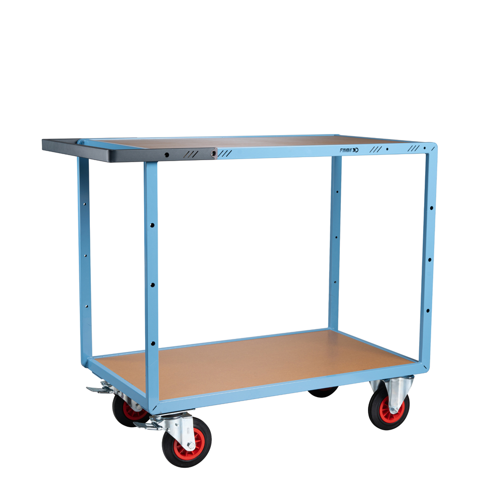 Servante mécano-soudée 2 plateaux médium roues CC 400 kg - FIMM - 880702231