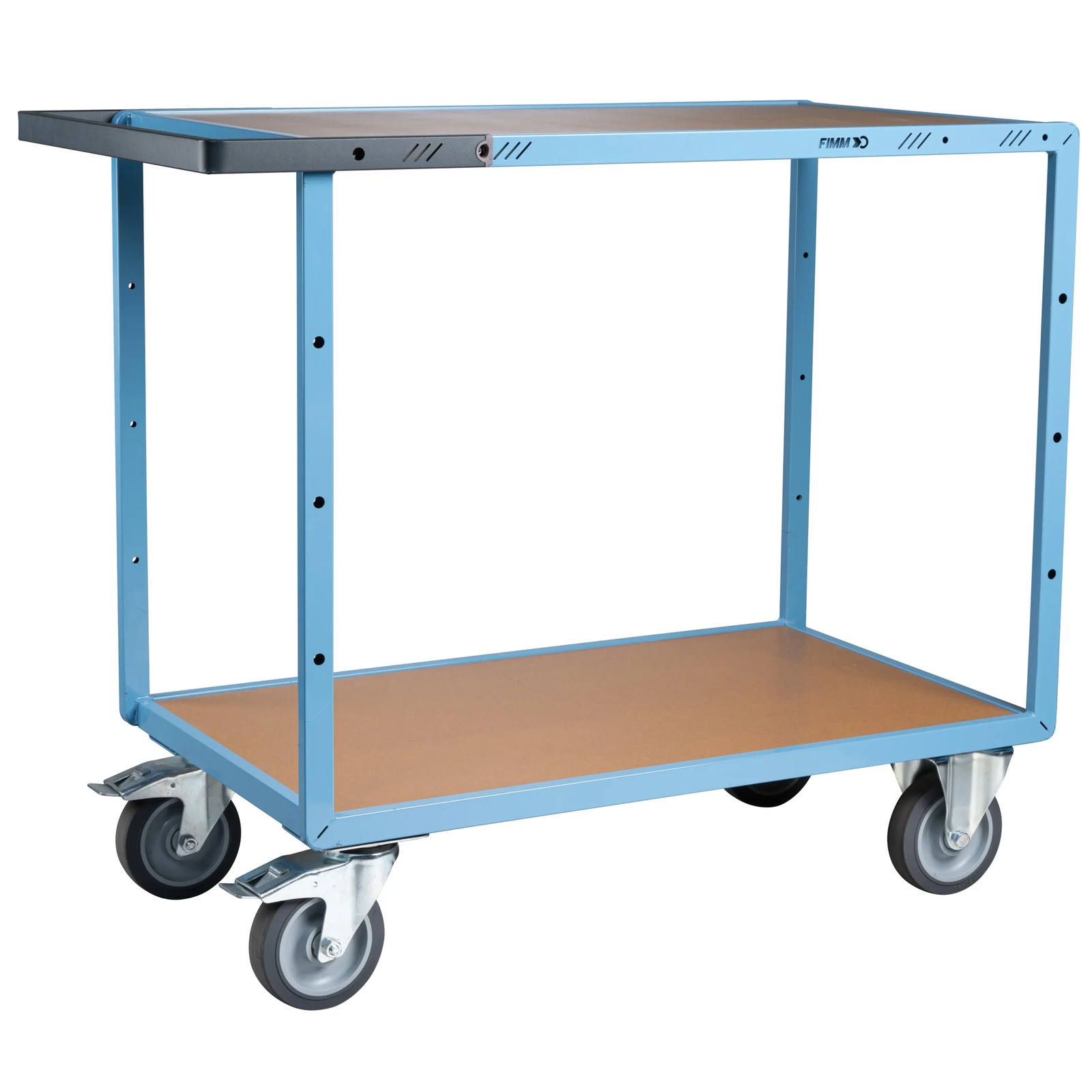 Servante mécano-soudée 2 plateaux médium roues TPE 400 kg - FIMM - 880702241