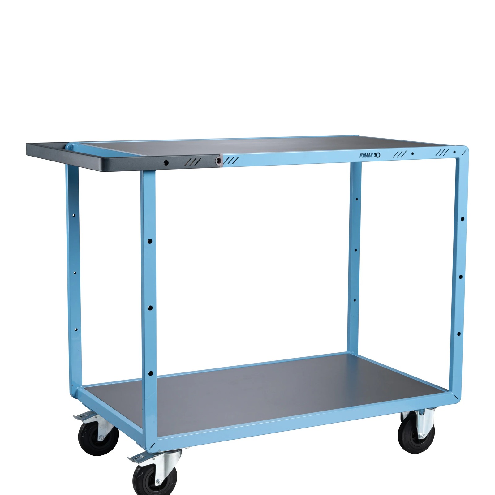Servante mécano-soudée 2 plateaux tôle galva roues CC 250 kg - FIMM - 880702311