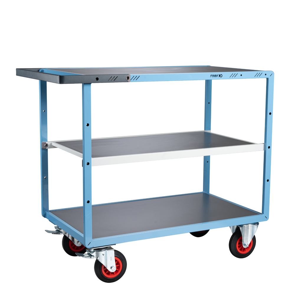 Servante mécano-soudée 3 plateaux 1000x600 mm 400 kg - FIMM - 880702332