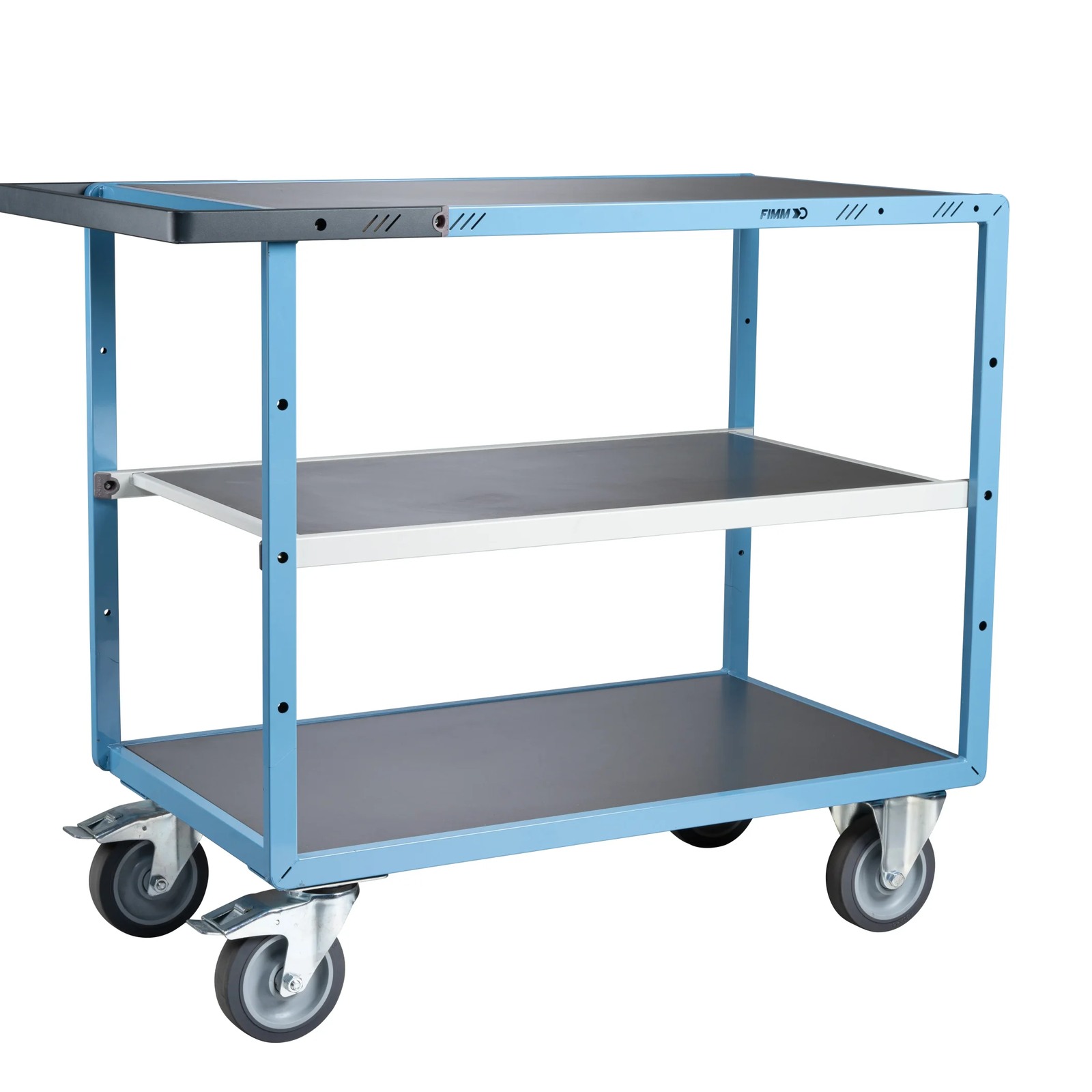 Servante mécano-soudée 3 plateaux tôle galva 1000x600 mm 400 kg - FIMM - 880702342